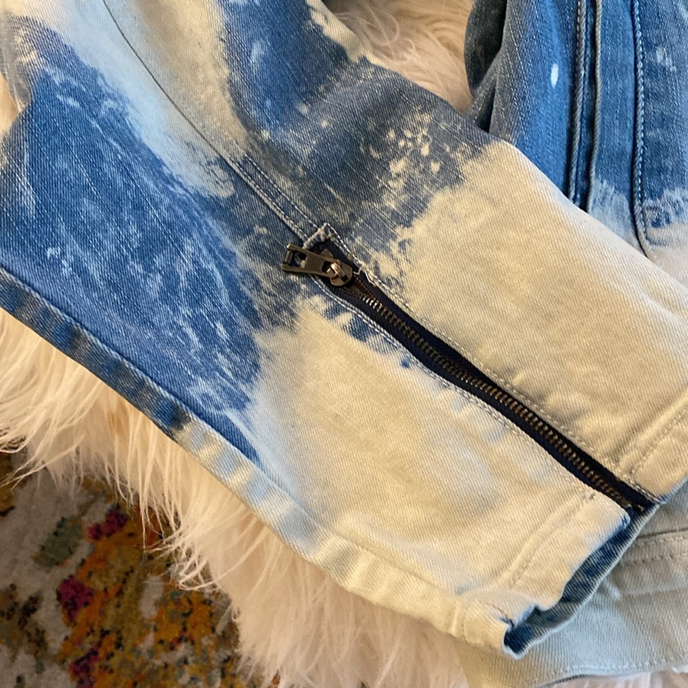 MAKOBI moto biker jeans jacket - Picture 12 of 15